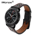 Ремешок iWonow из натуральной кожи для Samsung Gear S3 Galaxy Watch 46 мм R800, быстросъемный ремешок, стальная застежка