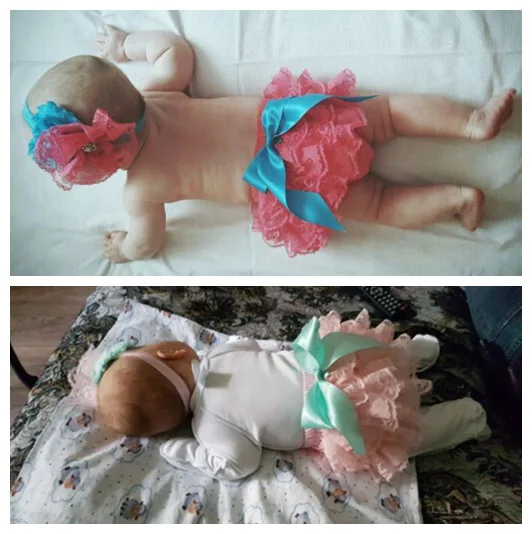 2019 кружевное платье для новорожденных гофрированные Детские панталончики