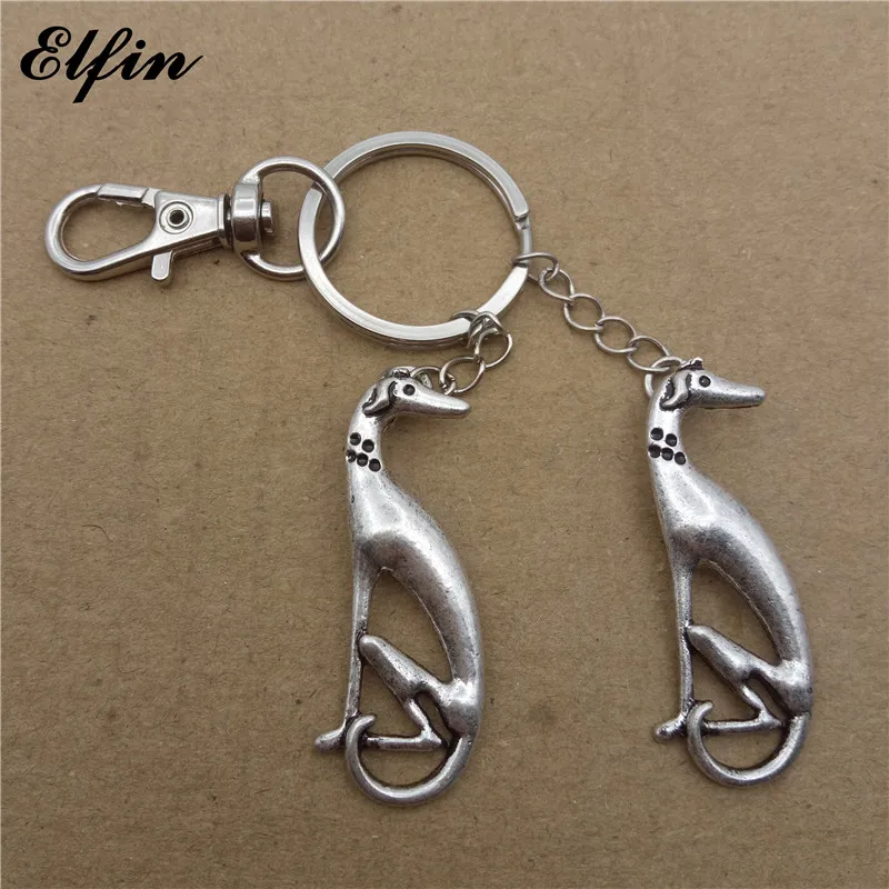 Elfin трендовые Грейхаунд брелки Модные животные Pet Мемориал ювелирные изделия