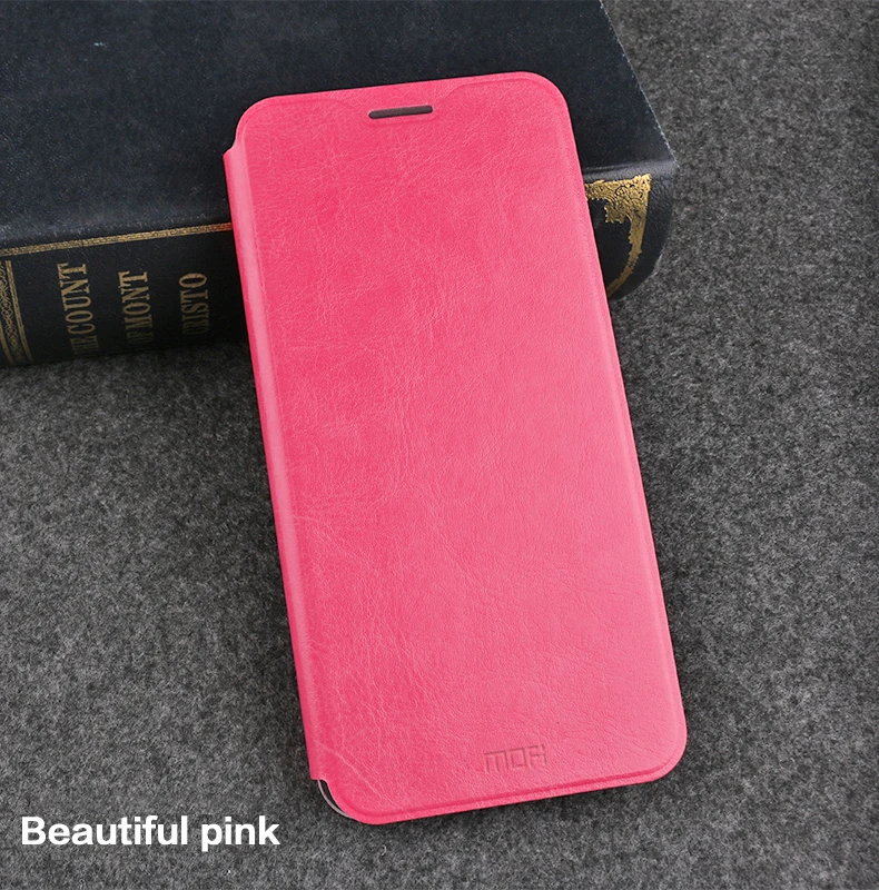 rose red Чехол MOFI для Oneplus 5 t, высококачественный флип-чехол для Oneplus 5 t, роскошный кожаный чехол-подставка для Oneplus 5t 6,01'' - Цвет: rose red