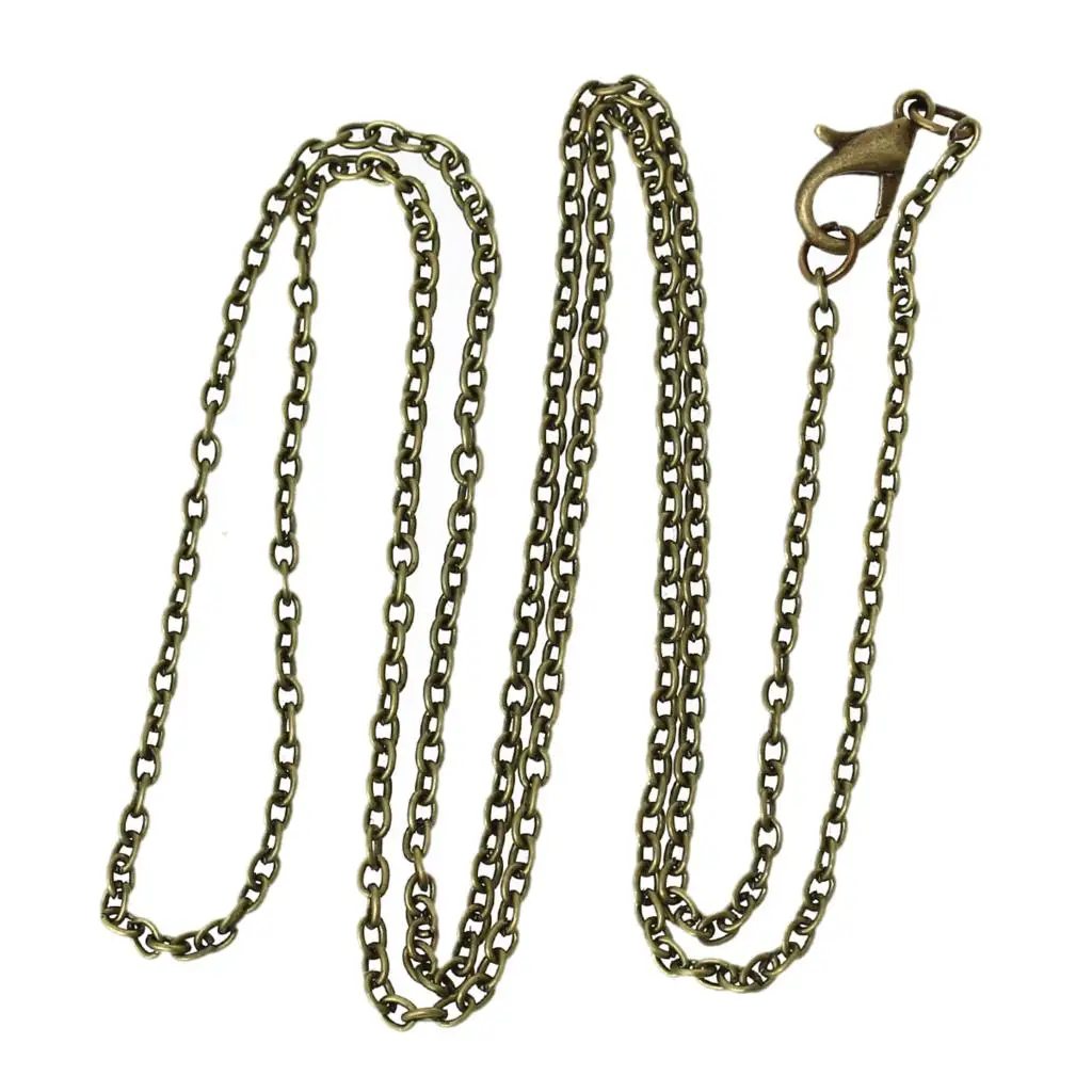 8SEASONS Jewelry Necklace Antique Bronze Cable Chains Lobster Clasp 77cm(30 3/8&quot) long 12 PCs 2015 new | Украшения и