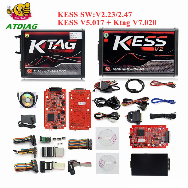 V2.47 KESS онлайн мастер красный Ktag V7.020 V2.23 без жетона лимит K Tag 7,020 7020 ECU программист подарки ECM Winols