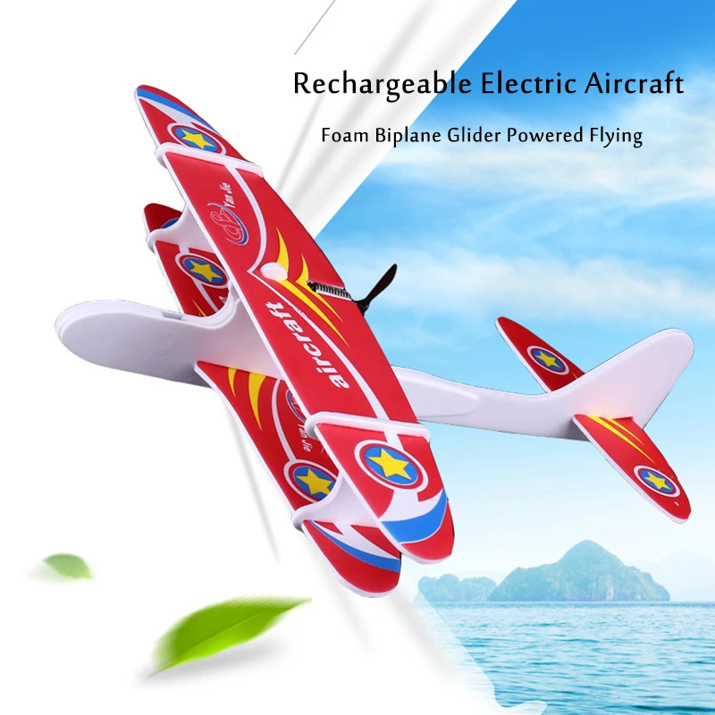 2019 Перезаряжаемые Электрический биплан AB Glider модель пеноматериала Регулируемый