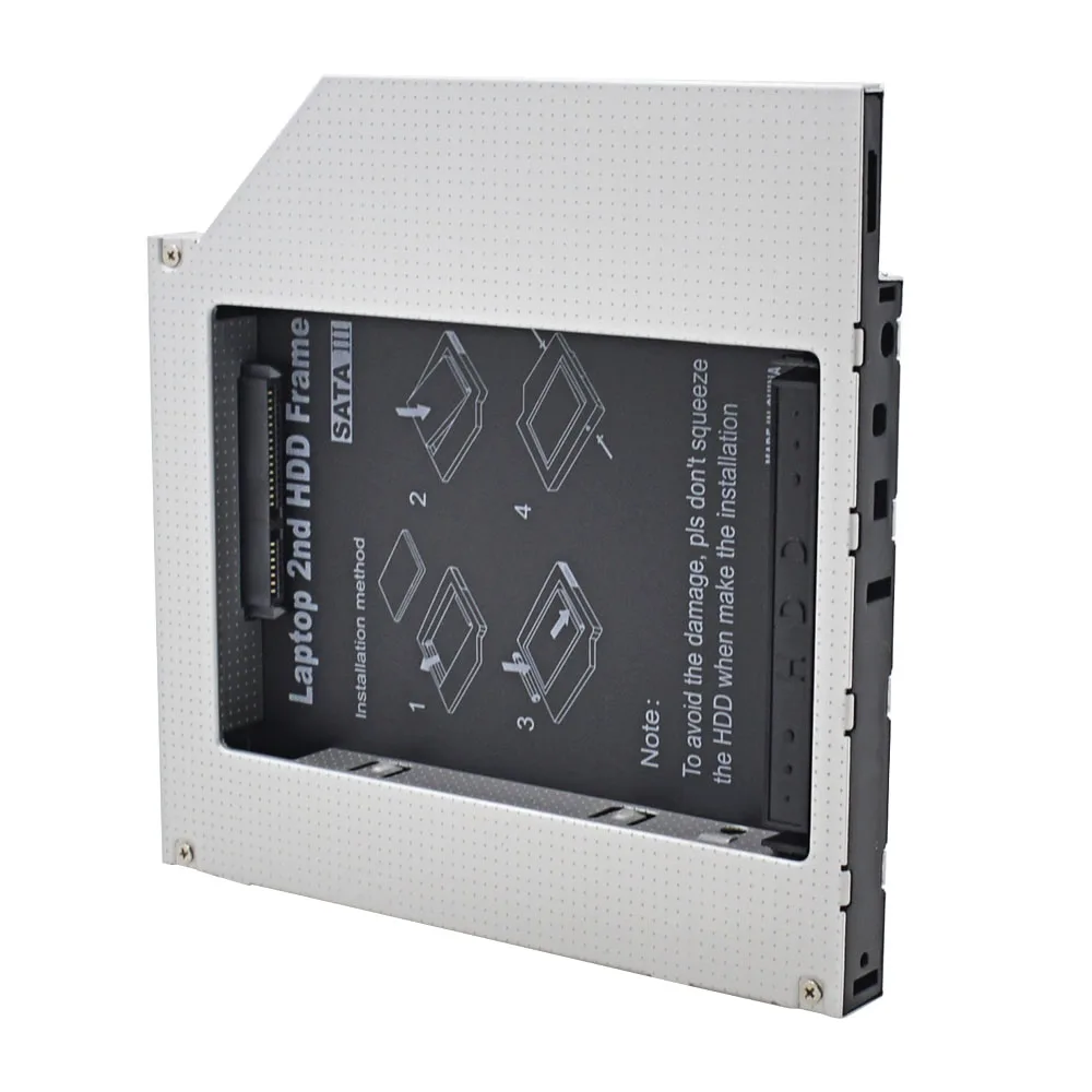 Высокое качество Универсальный 9 5 мм SATA 3 0 2nd HDD Caddy для 2 &quotкорпус SSD жесткий диск