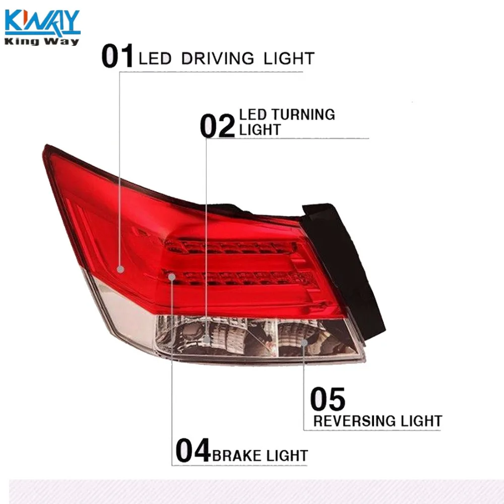 Задние светодиодные стоп сигналы KW для Honda Accord LH + RH Sedan 4 Door 2008 2012|light for|tail lightled tail