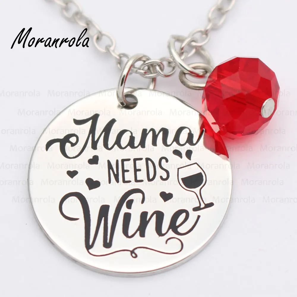 Медное ожерелье с брелком arried &quotMama Needs Wine&quot очаровательные украшения ручной