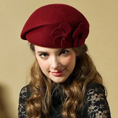 2015 бесплатная доставка прекрасный мода берет махровые цветки весной и осенью