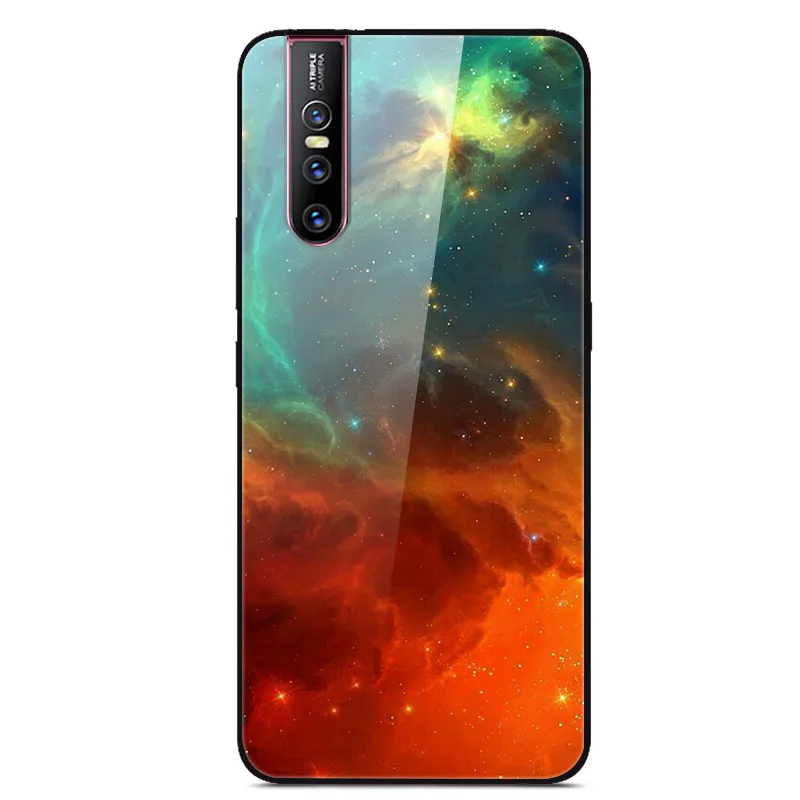 Чехол из закаленного стекла для Coque VIVO V15 Pro, чехол V 15, мягкий бампер, 3D Рисунок кошки, чехол для VIVO V15 Pro V15Pro V 15, чехол для телефона