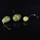 Набор из 3 яиц нефрита для мышц тазового дна, Кегеля, упражнений для укрепления мышц, вагинальных упражнений, яиц Yoni, шарик Бен-ва для женщин и девочек