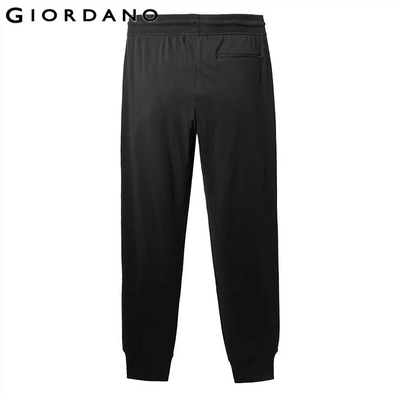Giordano стрейчевые эластичные брюки для занятия бегом с зауженным низом и шнурком