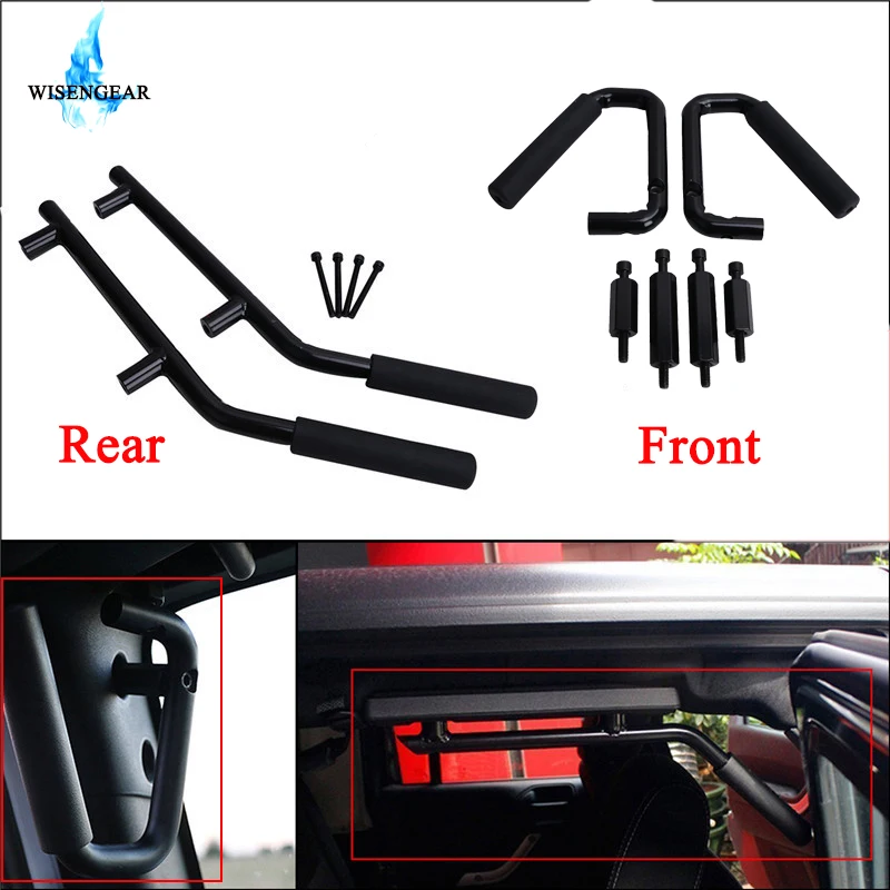 

WISENGEAR для Jeep Wrangler JK Sahara Sport Rubicon X & Unlimited 4 двери твердая сталь передние и задние сиденья захват ручки подлокотник