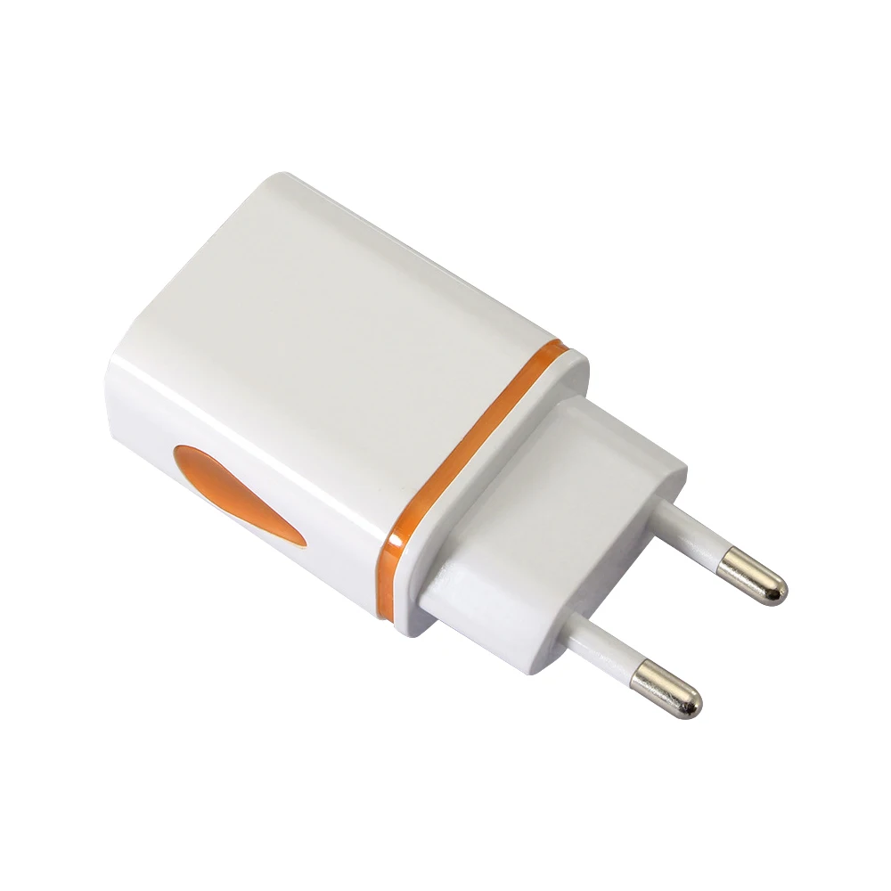 Универсальный 5 В/2 а светодиодный настенный адаптер с двумя usb-портами для дома и путешествий, быстрая зарядка, штепсельная вилка стандарта ЕС и США для iphone, samsung, Xiaomi, huawei