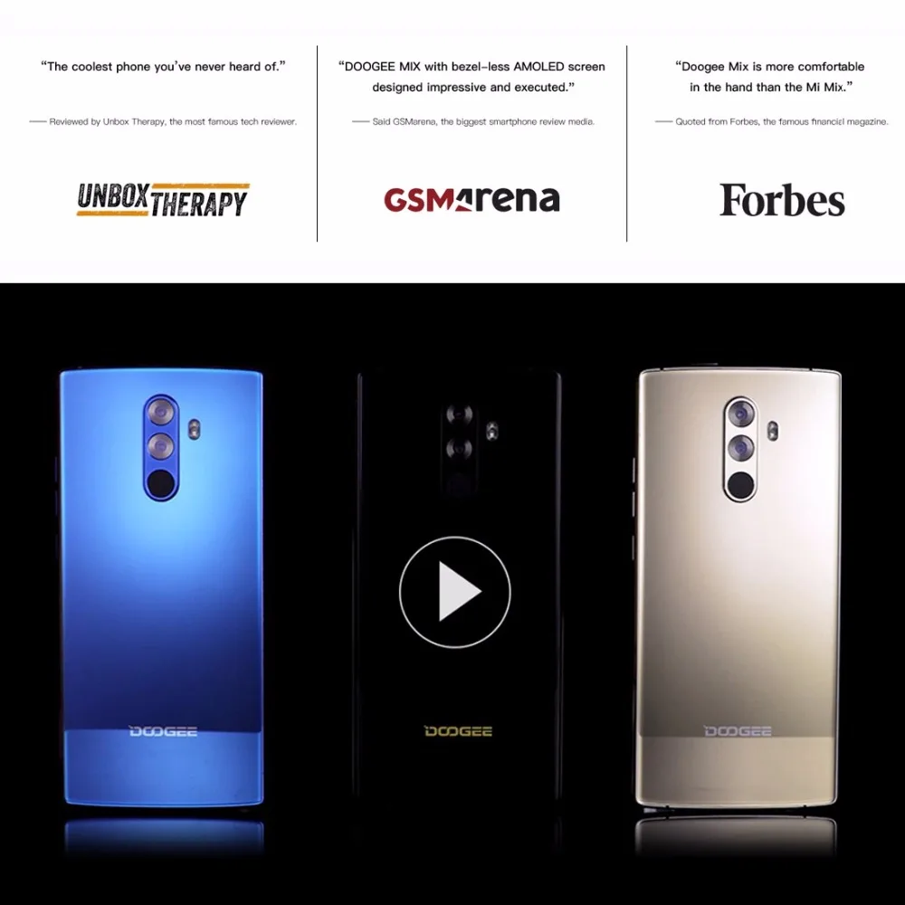 Doogee Mix 2 смартфон 6 ГБ Оперативная память 64 Встроенная 5.99 дюймов fhd + helio P25