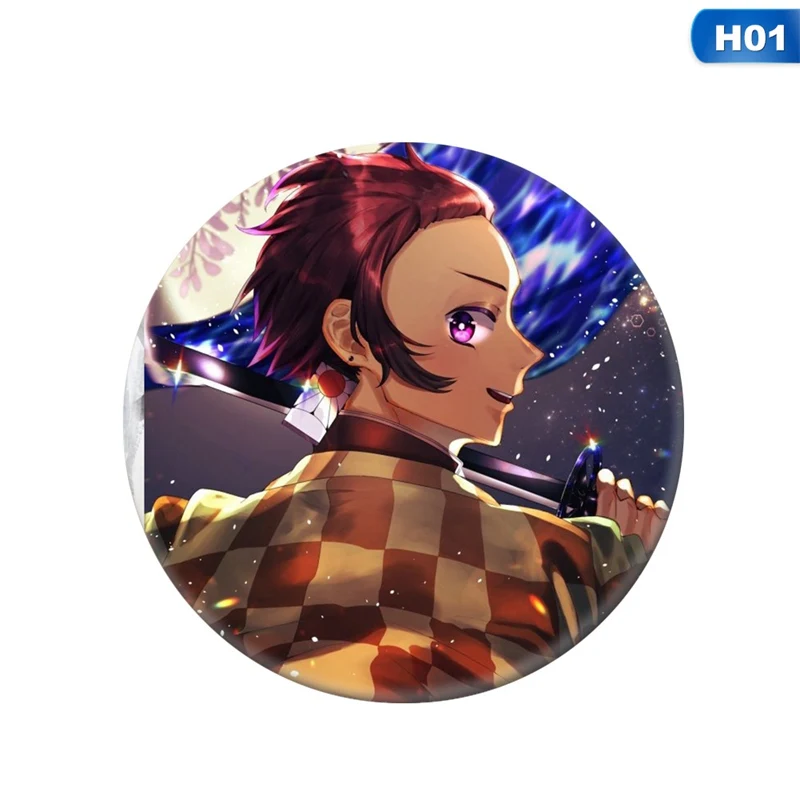 1 шт. Новый Kimetsu No Yaiba Kamado Tanjirou собирать сумки значки Кнопка брошь булавки косплей