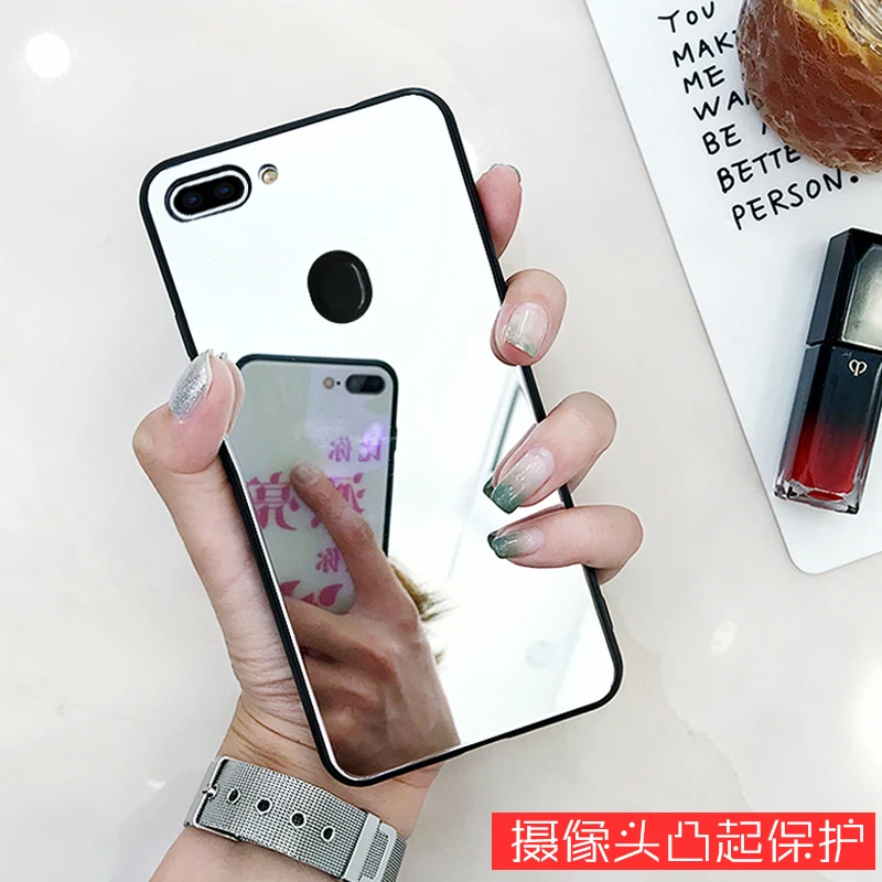 Fashion Luxury Glass casing Mirror Case For OPPO R15 PRO Dream Makeup R11 PLUS R11S |