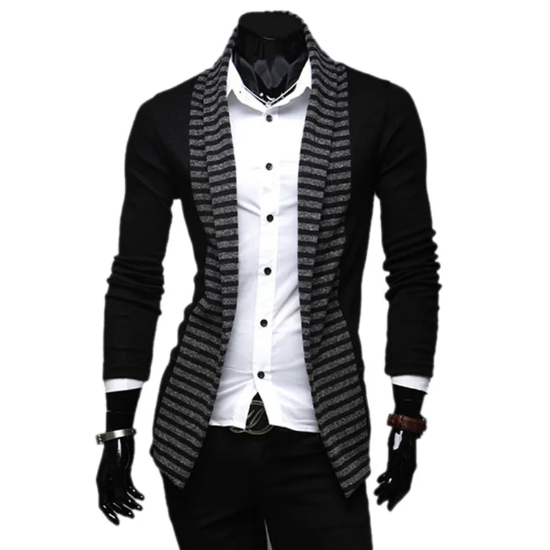 Брендовая одежда 2017 модный весенне осенний Мужской приталенный трикотажный