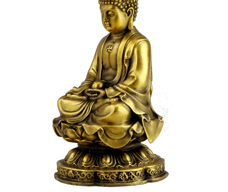 Бронзовая статуя Будды сакиямуни Сян Синь Будда Авалокитешвара Гуаньинь