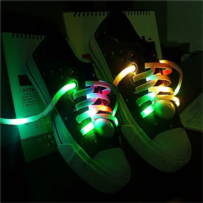 Водонепроницаемые Шнурки со светодиодной подсветкой шнурки с питанием от