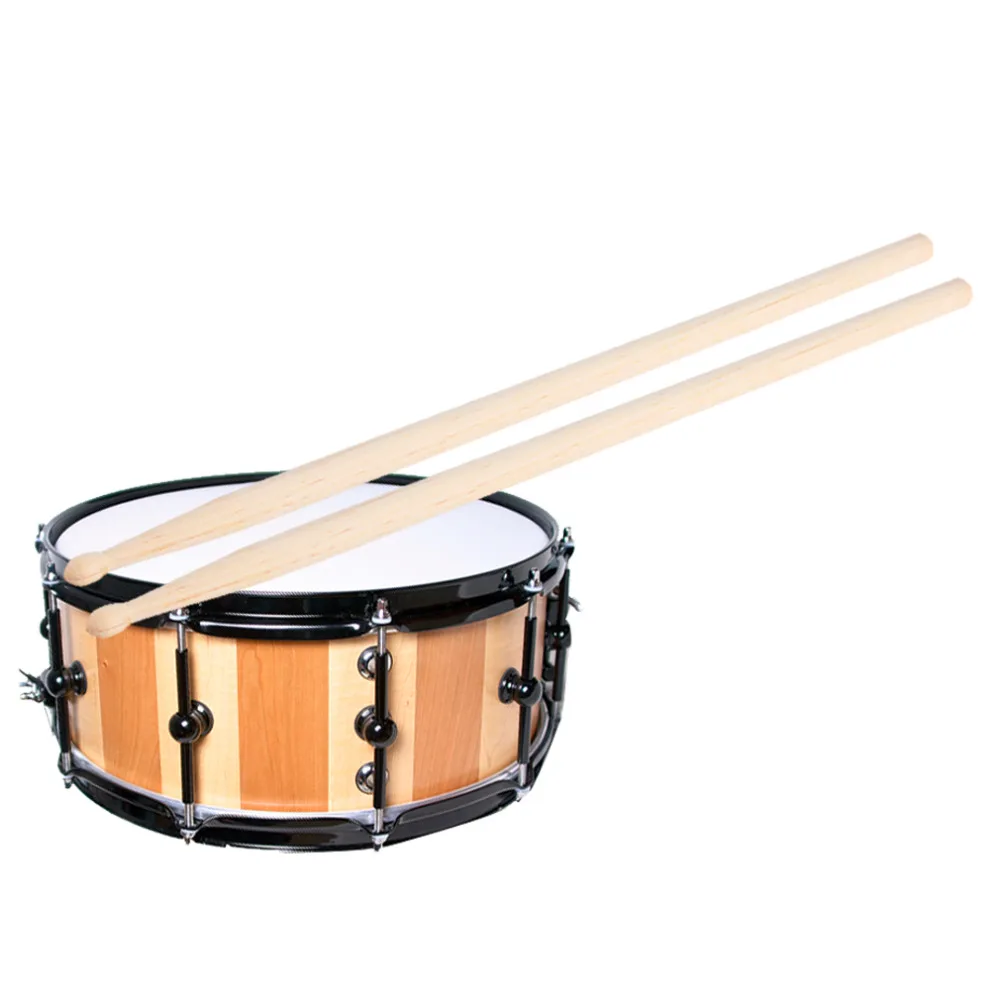 Professional 1 Pair Maple 5A Size Wood Drumsticks Stick for Drum Set Lightweight wood color drum sticks musical aparts | Спорт и