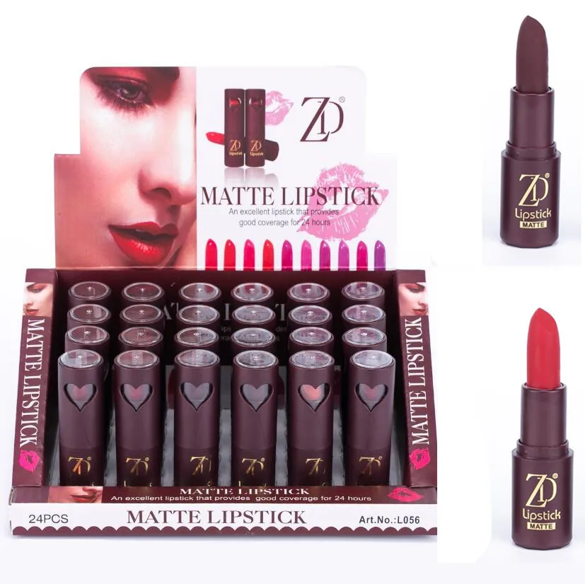 ZD брендовая матовая губная помада горячая Распродажа 24 цвета оттенок для губ