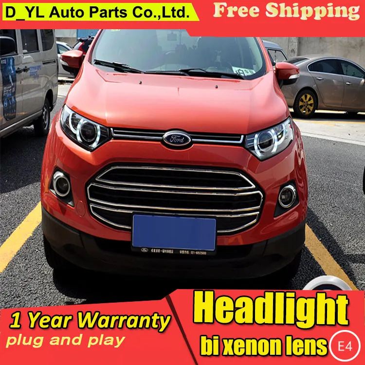 D_YL автомобильный Стайлинг для Ford Ecosport фары 2013 светодиодный ные DRL линзы двойной
