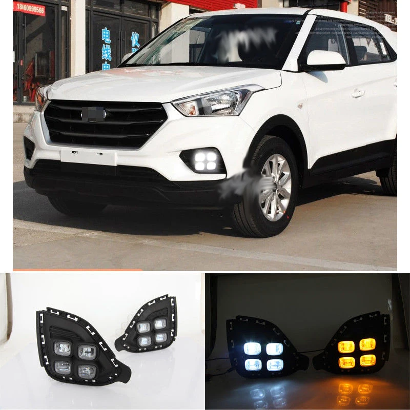 Светодиодный дневный ходовой светильник DRL с желтой лампой для поворотного