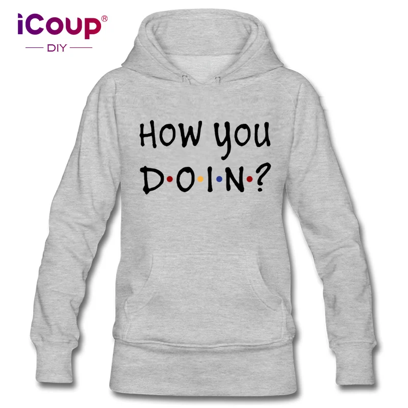 Женский пуловер с капюшоном iCoup How you DOIN|Женские толстовки и свитшоты| |