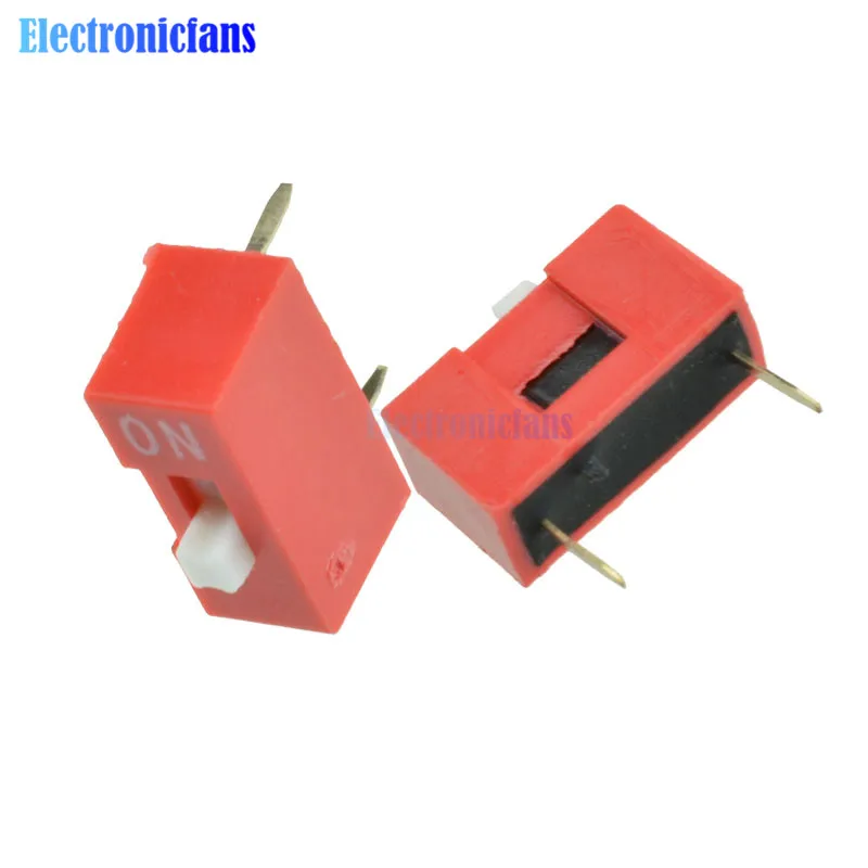 

10Pcs Slide Type Switch Module 1-Bit 2.54mm 1 Position Way DIP Red Pitch