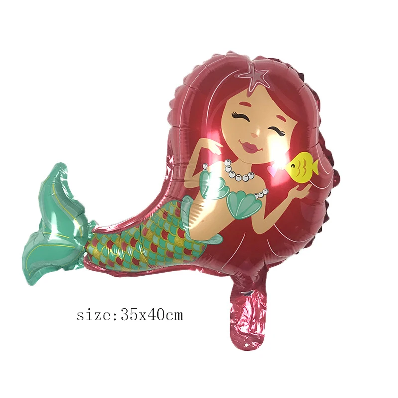 1 шт. воздушные шары с рисунком русалки из фольги Гелиевый шар вечерние украшения
