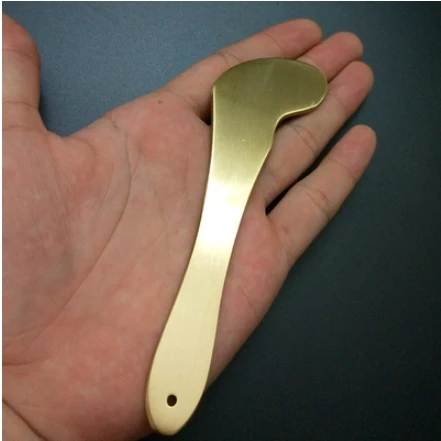 1 Скидка 20% медь Gua Sha лечение Guasha доска акупунктурный массаж медицинский латунный пластинчатый массажер для тела терапевтический инструмент - Цвет: 1