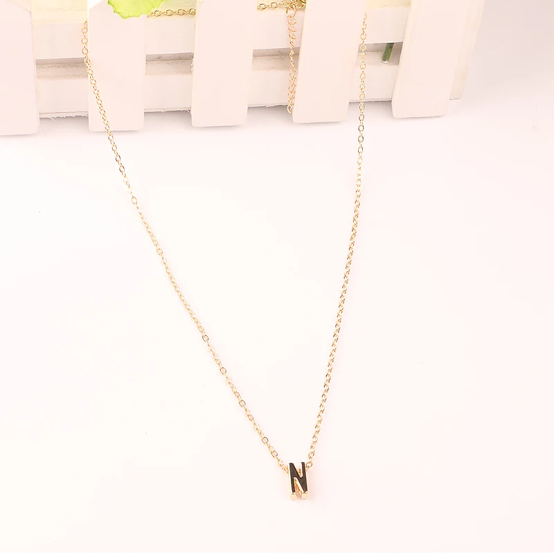 Модное Длинное Ожерелье с 26 буквами и длинной цепочкой для женщин девочек