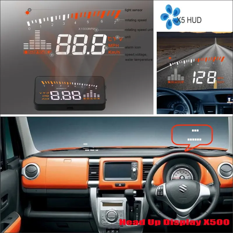 For Suzuki Jimny/Swift/Baleno/Ignis 2010-2018 2019 Car Accessories OBD HUD Head Up Display Saft Driving Screen Projector