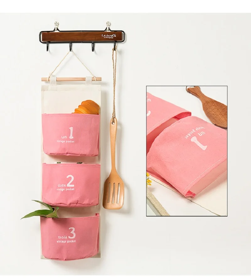 3 кармана Настенная дверь шкаф подвесная сумка для хранения корзина органайзер