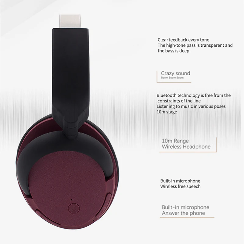 DPRUI беспроводные наушники bluetooth регулируемые с микрофоном Музыка Спорт гарнитура