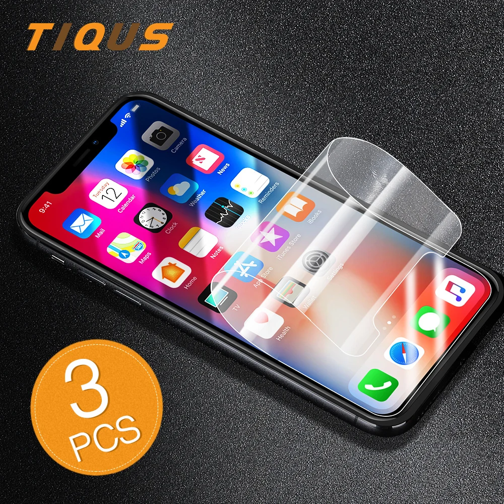 Защитная пленка TIQUS для iPhone 7 6 6s Plus мягкая защитная с полным клеем X 8 (не стекло) 3
