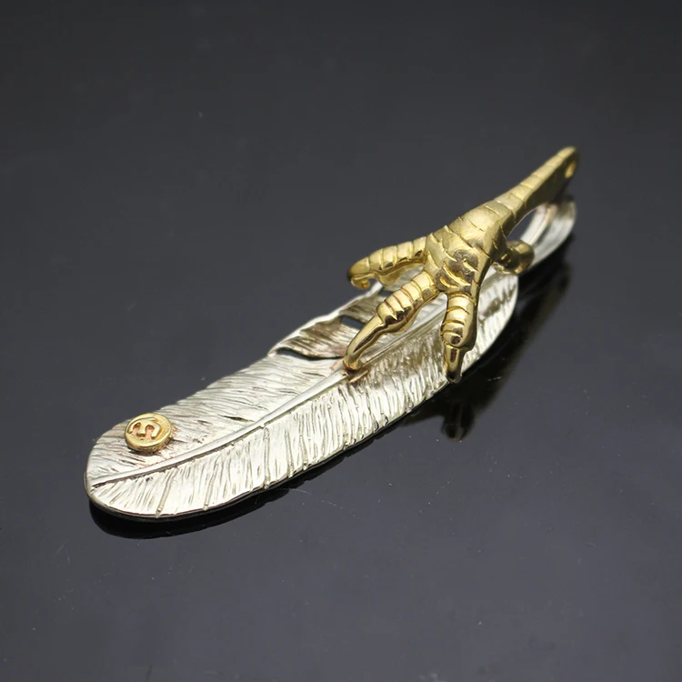 DIY перо Зонт бусины подвеска латунный нож веревка медный Веревка Открытый Нож EDC