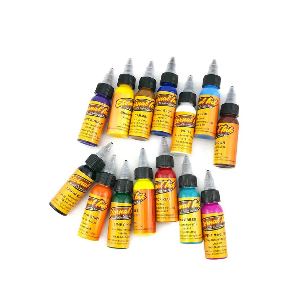14 Color Tattoo Ink 30ml/bottle Pigment Eyebrow Eyeliner Lip Body Art Makeup Tools Inks Paints Accesories | Красота и здоровье
