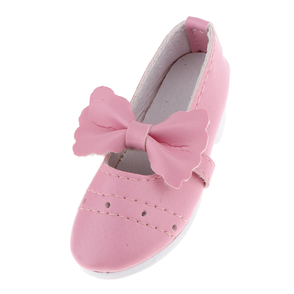 Pink 3 1/3 BJD/костюм из искусственной кожи; обувь на среднем каблуке для девочек; Аксессуары для девочек; обувь для кукол; цвет красный, розовый - Цвет: Pink 3
