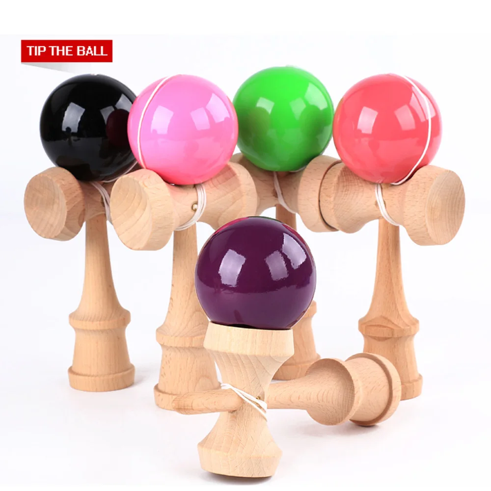 Деревянные игрушки спортивная игрушка для игр на открытом воздухе мяч шар Kendama PU Краски 18,5 см строки профессиональные игрушки для взрослых для активного отдыха и развлечений