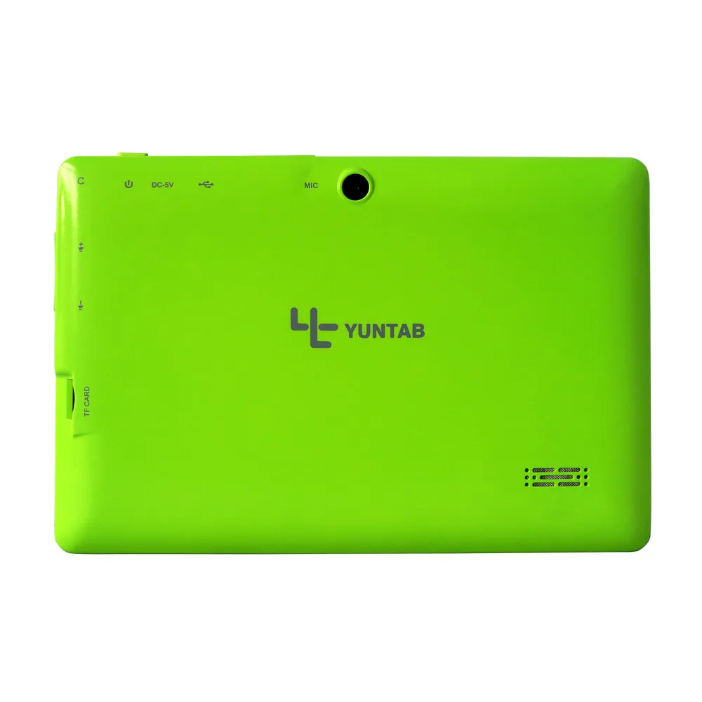 Yuntab Q88 7 дюймов Wi-Fi зеленый цвет планшет Android 4 ядра 8G ROM 1G RAM двойной Камера внешний 3G