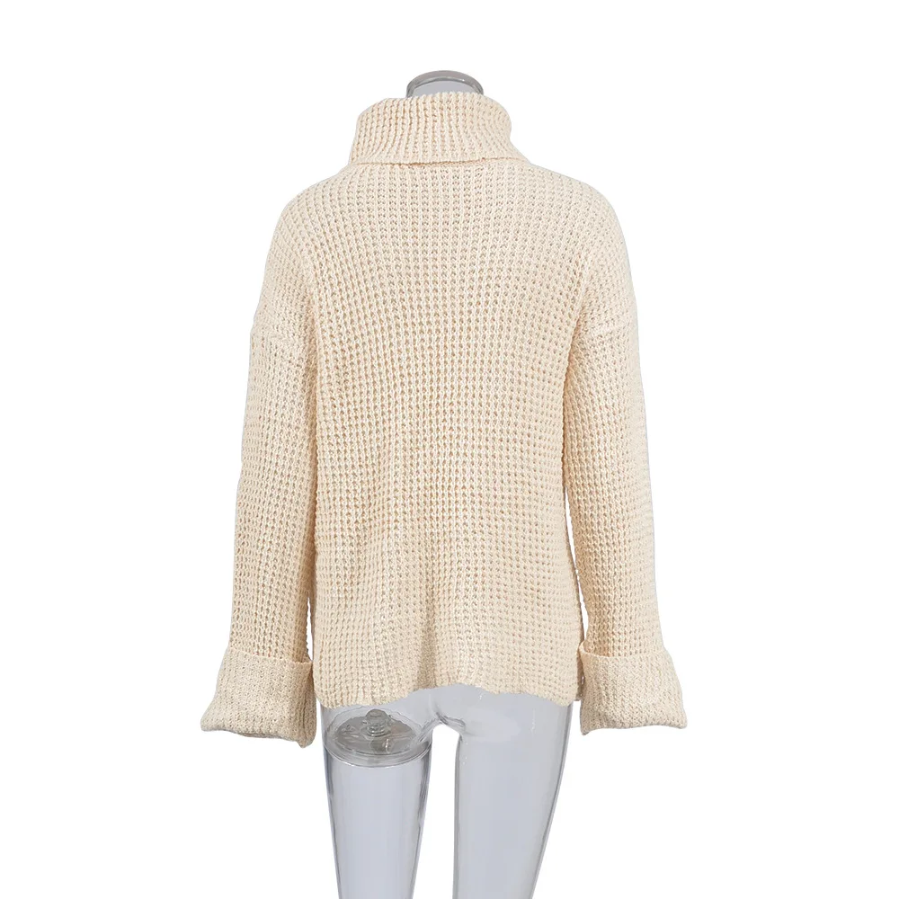 Bella philosophy Pull Femme вязаный свитер с высоким воротом женский свободный Толстый Пуловер больших размеров корейские зимние свитера джемпер