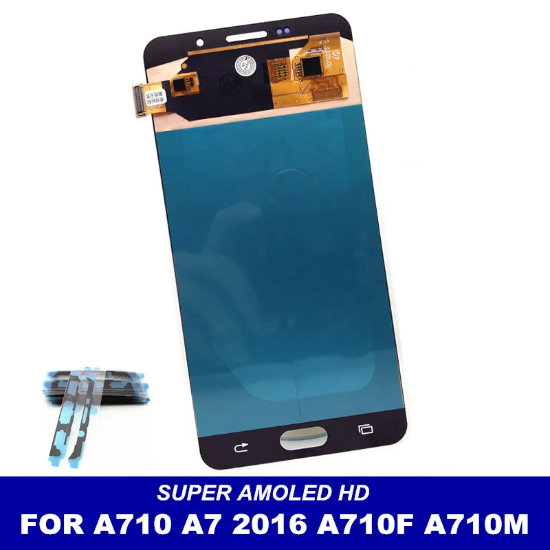 AMOLED LCDs для Samsung Galaxy A7 2016 A710 A7100 A710F A710M ЖК дисплей сенсорный дигитайзер экран сборка