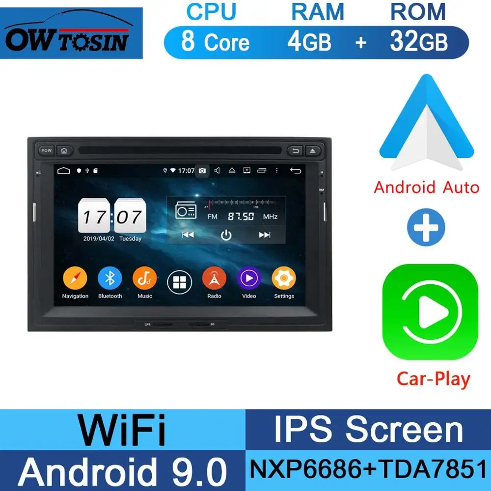 32G CarPlay Android " ips Восьмиядерный 4G+ 64G Android 9,0 Автомобильный DVD радио gps для peugeot PG 3008 5008 Partner/Citroen Berlingo DSP CarPlay Parrot BT - Цвет: 32G CarPlay Android