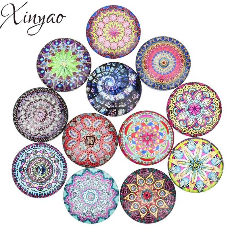XINYAO 20 шт./лот стеклянный круглый хрустальный кабошон с плоской задней стороной