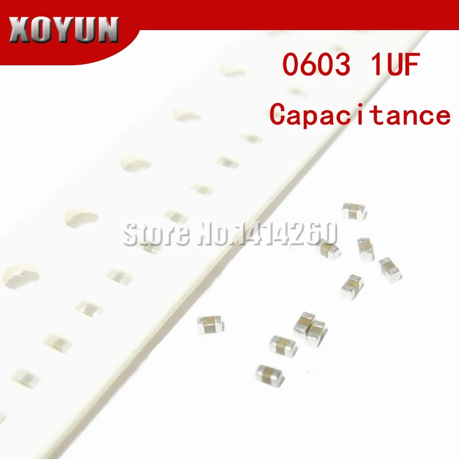 100 шт. 0603 1 мкФ X5R ошибка 10% 16V 105 SMD толстая пленка чип многослойный керамический