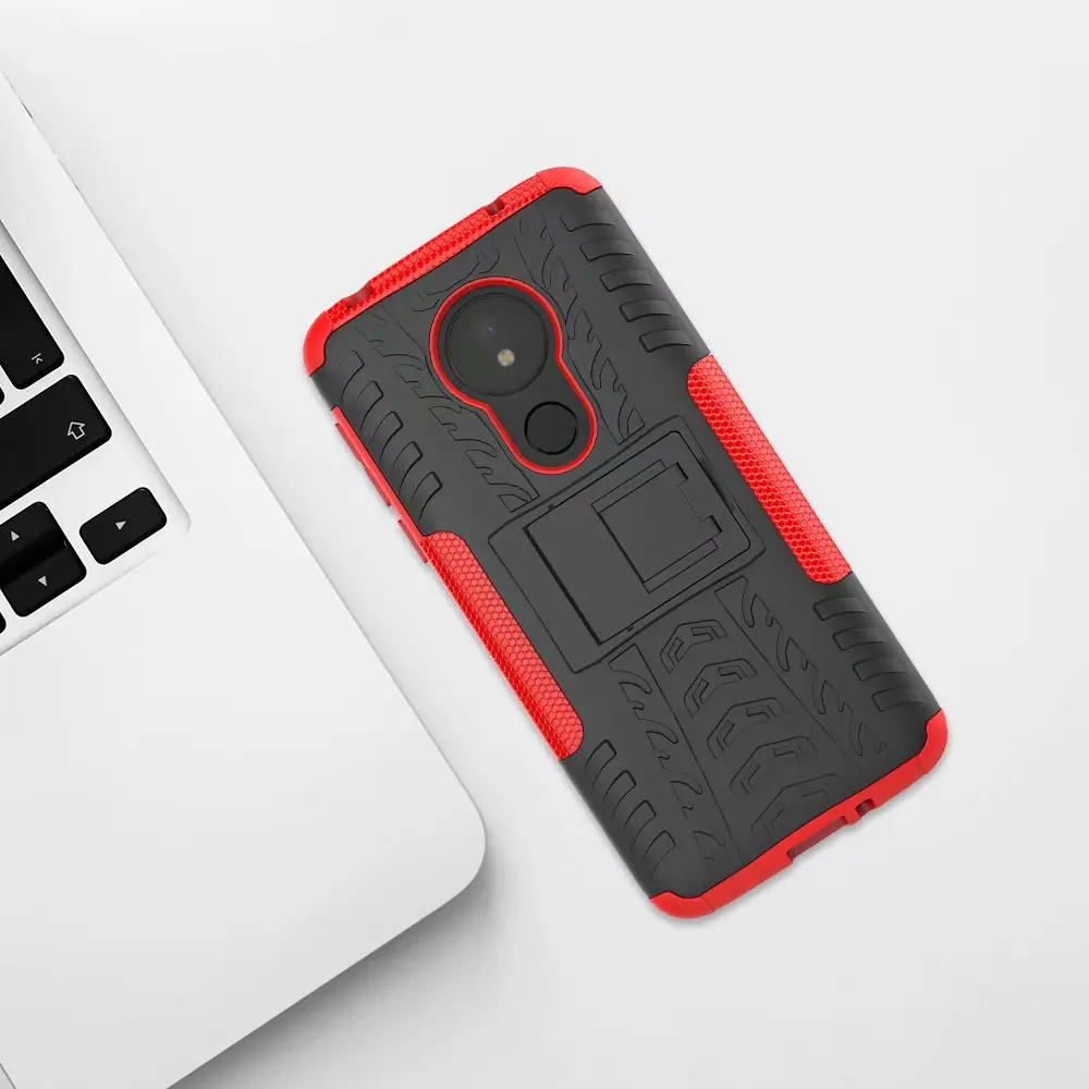 Двухслойный Гибридный сверхпрочный противоударный чехол подставка для телефона