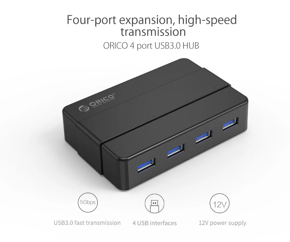 Портативный usb разветвитель ORICO 4 порта концентратор USB 3 0 5 Гбит/с сверхскоростной