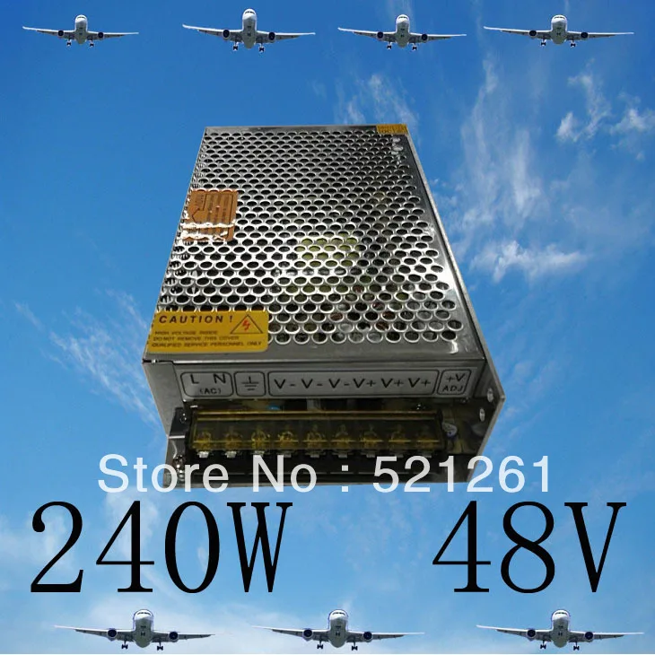 Переключатель питания Светодиодная лента источник 48 в 240 Вт Источник переменного
