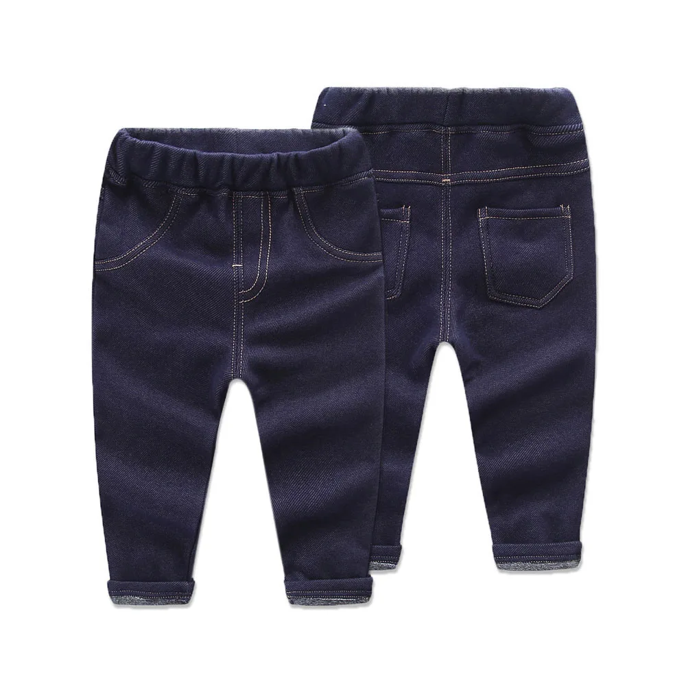 Baby Warm Pants Bright Jeans with Fleece Girls Boys Leggings Winter For Kids Trousers Children 12M 4T|leggings for babies|leggings baby girlbaby