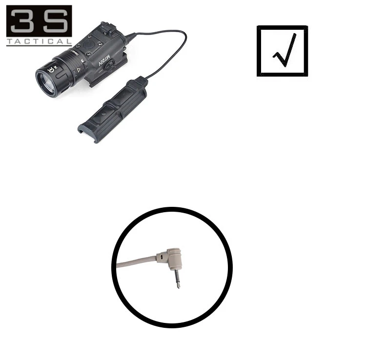 Tactical Augmented Pressure Double Switch Weapon Light Remote Switch For Elemennt AN PEQ 15 M3X Dbal M300 M600 M720V